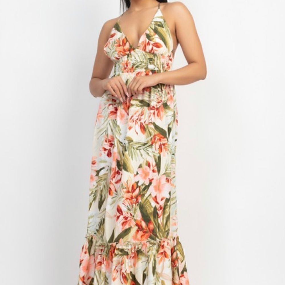 Floral Tropical Maxi Dress